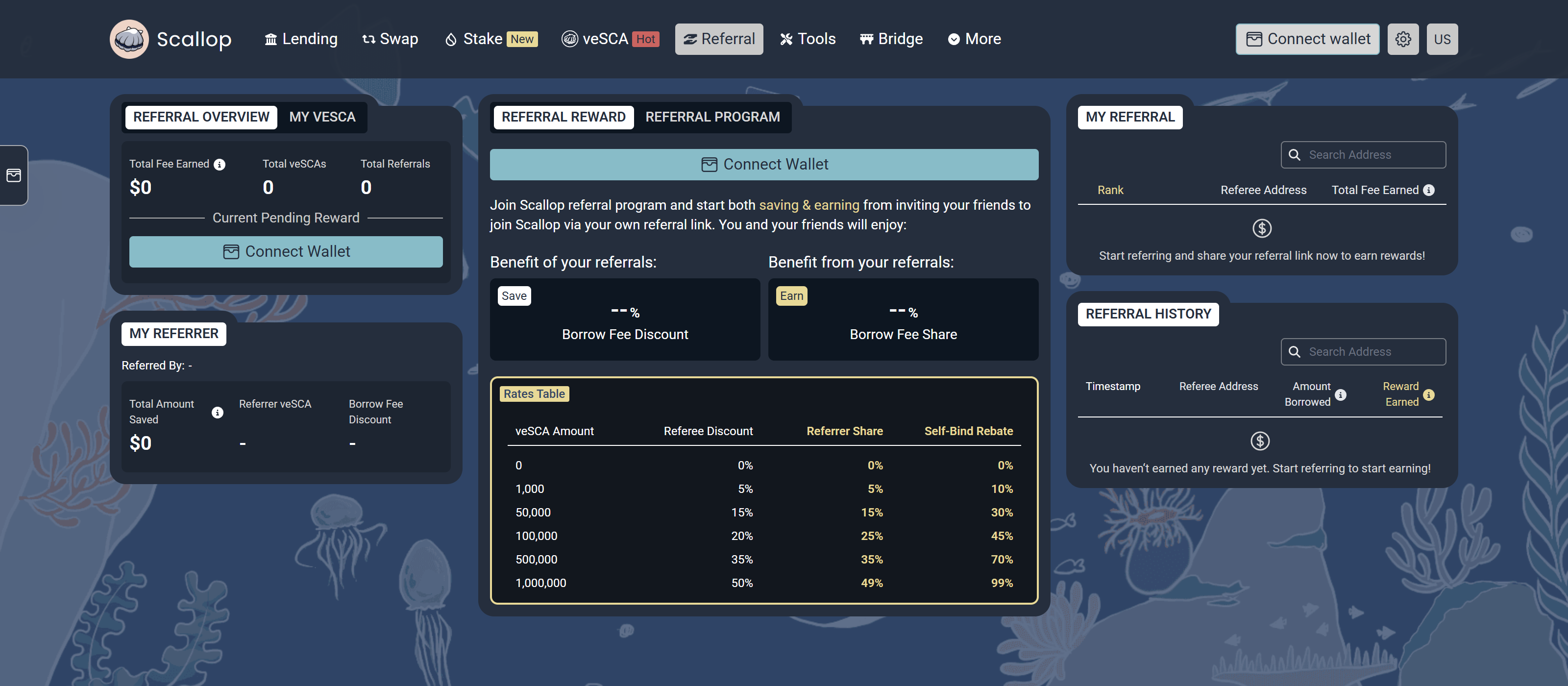 The Scallop referral page